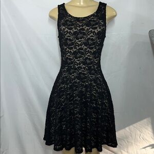 SOPRNO Elegant Black‎ Lace Dress above the knees zs XS